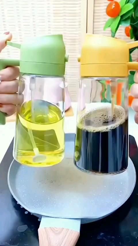 2-in-1 Olive Oil Sprayer & Dispenser Bottle – Refillable Cooking Oil Spray Pump for BBQ, Baking, Air Fryer & Kitchen Use