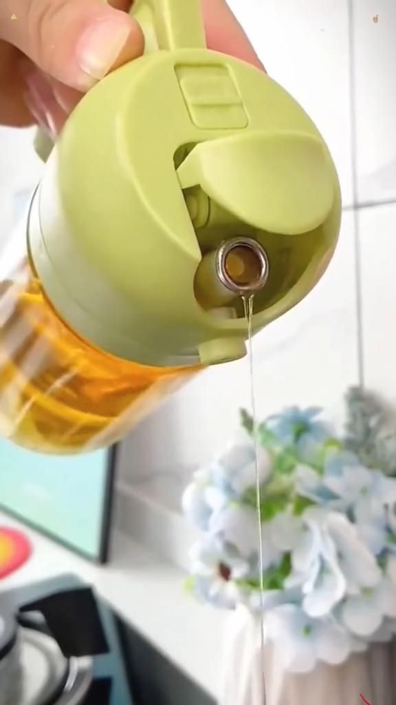 2-in-1 Olive Oil Sprayer & Dispenser Bottle – Refillable Cooking Oil Spray Pump for BBQ, Baking, Air Fryer & Kitchen Use