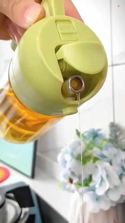 2-in-1 Olive Oil Sprayer & Dispenser Bottle – Refillable Cooking Oil Spray Pump for BBQ, Baking, Air Fryer & Kitchen Use